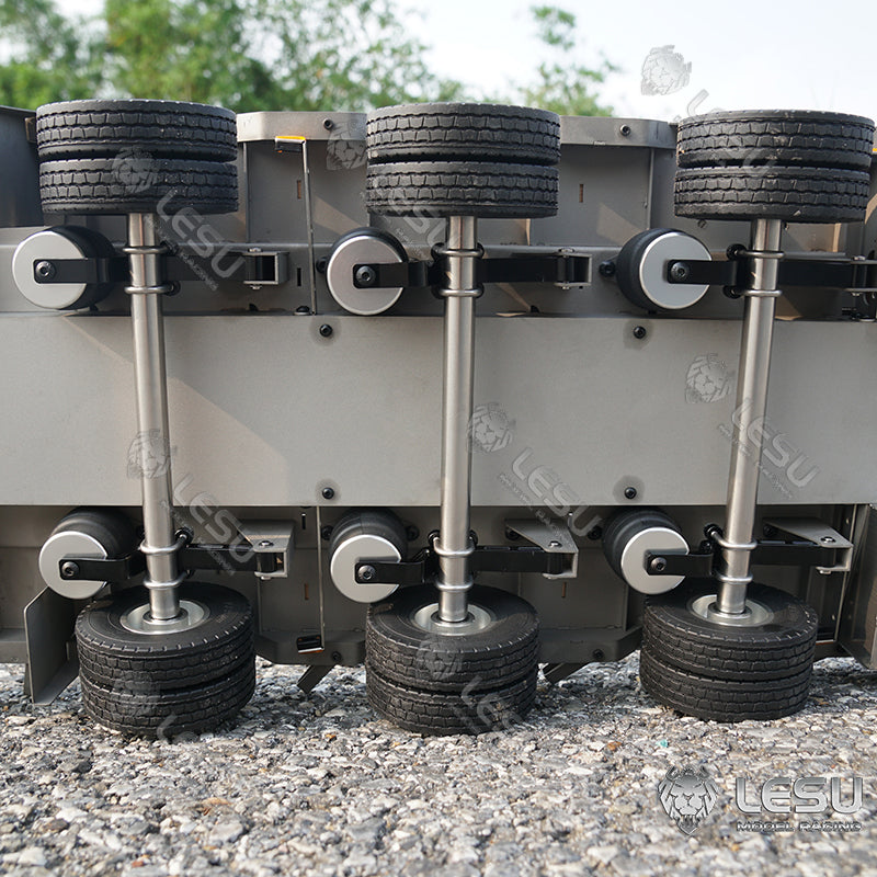 LESU 1/14 Tamiya hydraulic lift tailgate engineering trailer high load airbag suspension small wheel semi-trailer LS-A0020