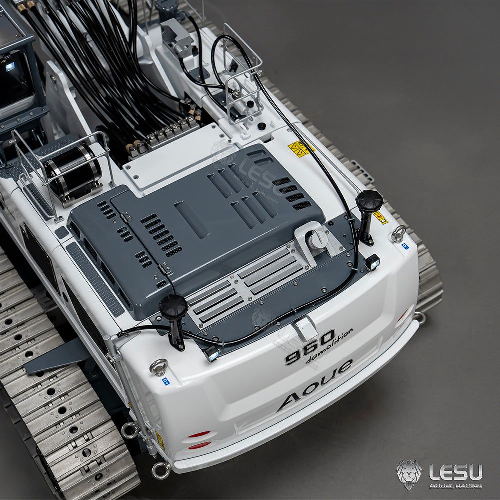 LESU 1/14 Fully Hydraulic Remote Control Model Simulation Excavator Aoue-LR960 Demolition Machine Excavator