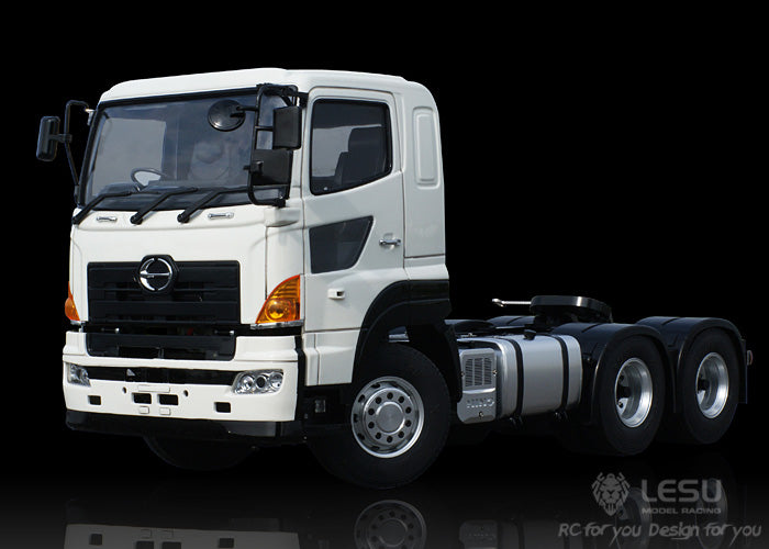 LESU 1/14 Tamiya Hino tractor truck model 6X4 tractor metal chassis modified car