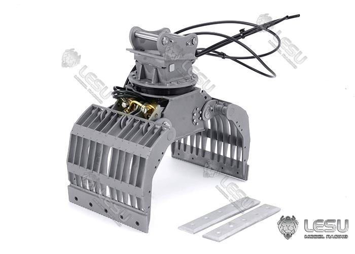 LESU 1/14 engineering vehicle model toy full metal hydraulic excavator modification upgrade quick release hydraulic gripper attachment