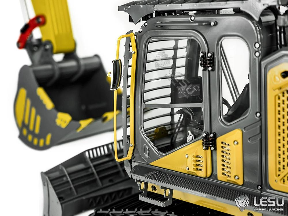 LESU 1/14 Heavy Hydraulic Excavator Model 7-way Valve Aoue ET35 Large Short Tail with Front Shovel Crawler Hydraulic Excavator