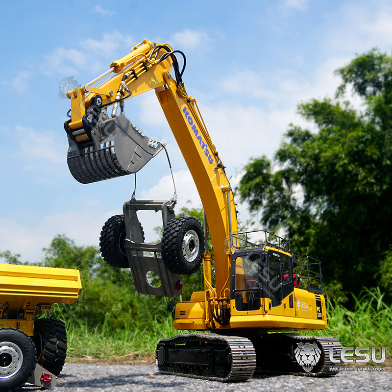 LESU 1/14 PC360 excavator quick-release replacement tractor grinding disc fixed excavator crawler trailer modification accessories