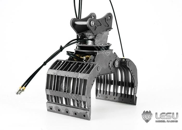 LESU 1/14 engineering vehicle model toy full metal hydraulic excavator modification upgrade quick release hydraulic gripper attachment
