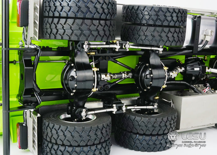 LESU 1/14 Tamiya Truck with new central differential differential lock bridge 8X8U bucket hydraulic dump truck model