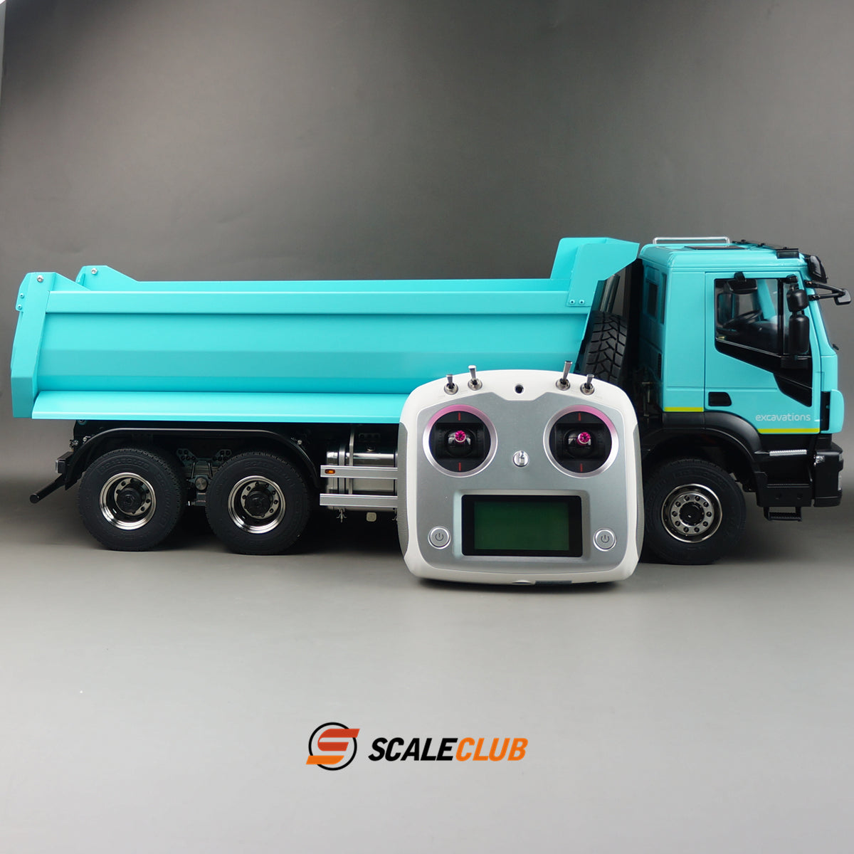 Scaleclub model 1/14 Iveco hydraulic dump truck 8X8 RTR with paint to play