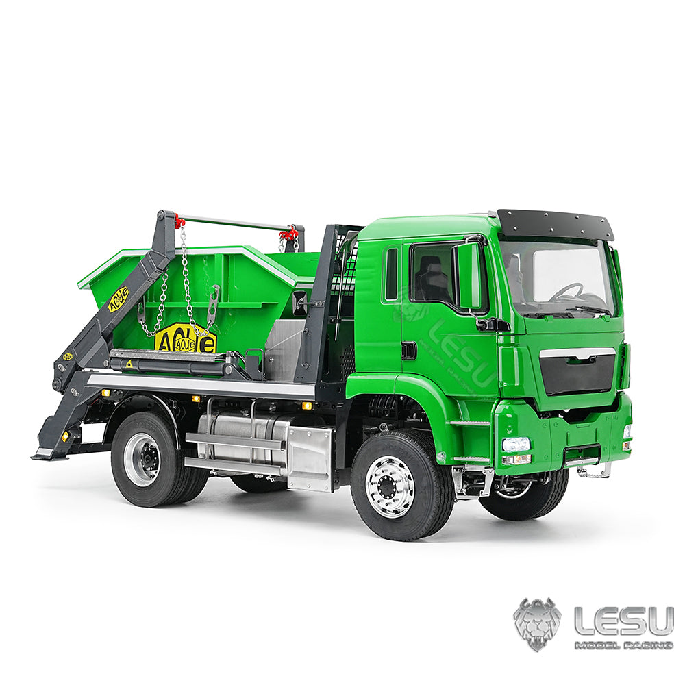 LESU 1/14 Truck 4*4 Hydraulic 4 Valve Rocker Tipper Loader High-end Neat Integrated Welded Copper Pipe