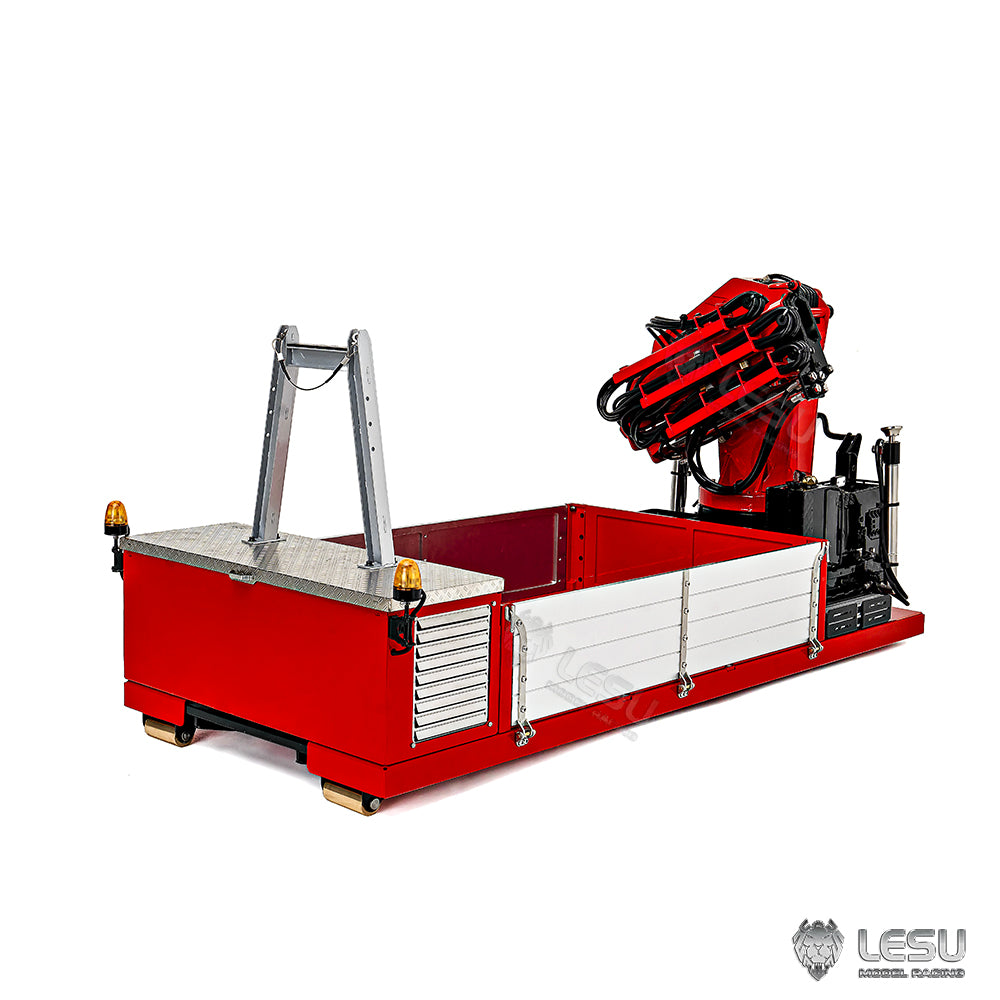 LESU 1/14 Truck 8X8 Roll-on/Roll-off Truck Upgrade Kit Fully Unloaded 7-Valve Truck-mounted Crane Ballast Bucket Assembly