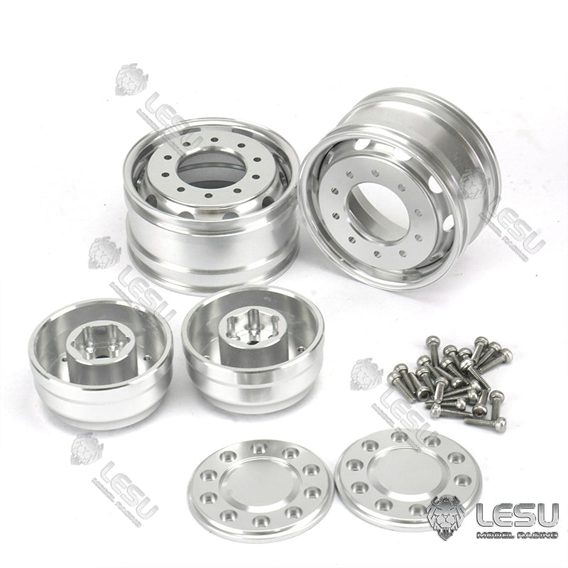 LESU 1/14 Tamiya tractor truck dump truck model aluminum alloy 10 holes front wide wheel hub W-2041