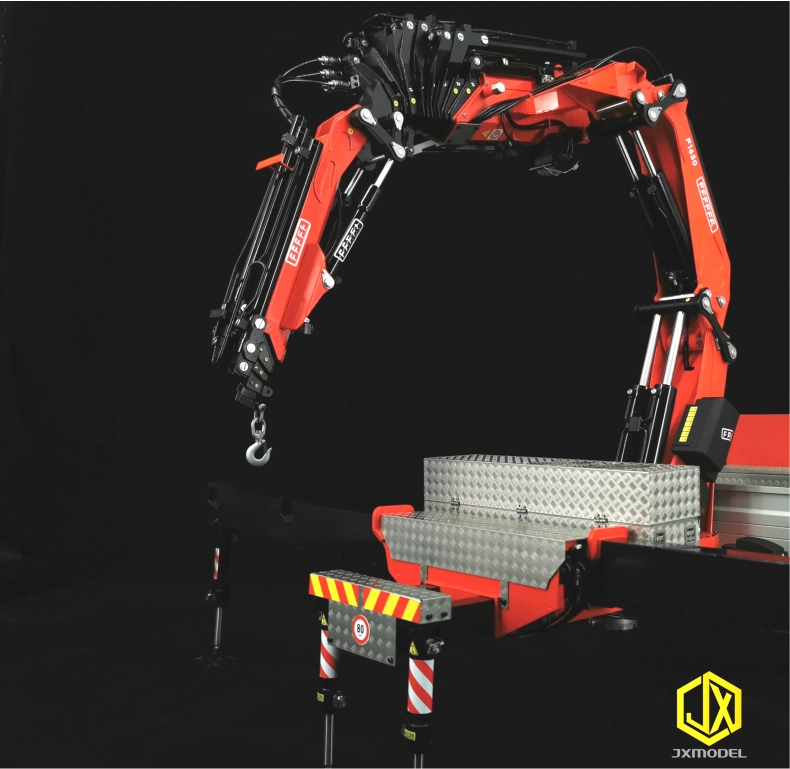 F1650 Heavy Duty Truck Mounted Crane - JXmodel Truck Remote Control Car Model Tractor Eurocar Fully Hydraulic Construction Machinery