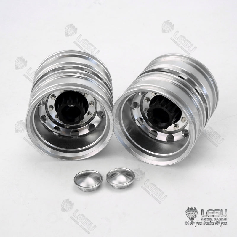 1/14 truck toy aluminum alloy front wheel hub wide tire W-2053 Tamiya tractor universal modified model accessories