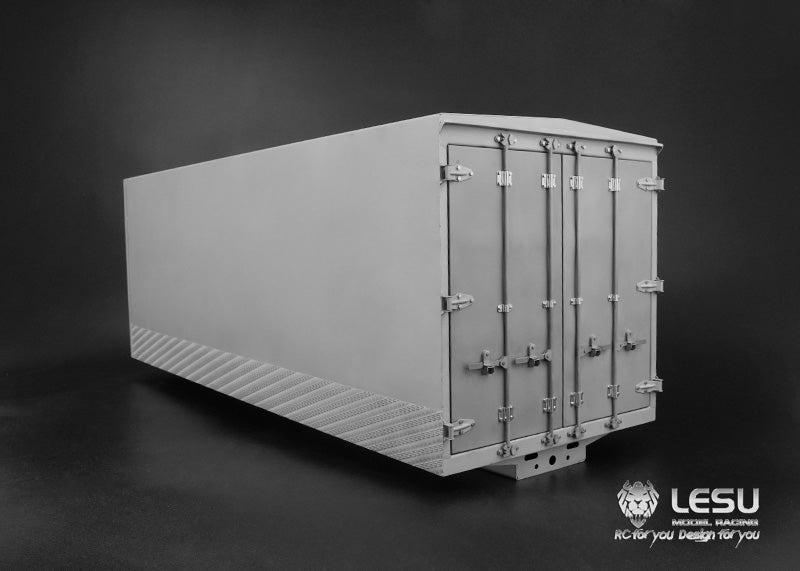 LESU 1/14 Truck Model Long 6X4 Flatbed Truck Modified Stainless Steel Container LS-A0015