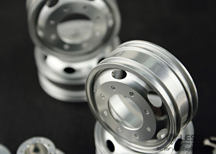 1/14 Truck rear wheel hub W-2010 Tamiya tractor aluminum alloy wheel hub DIY mud truck model accessories LESU
