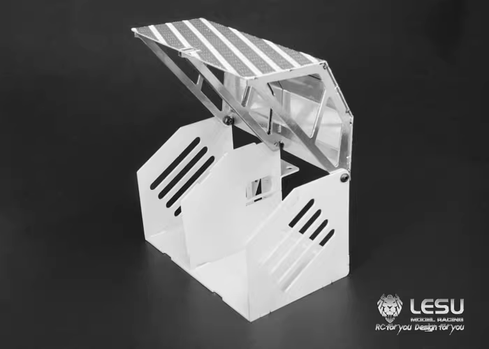 Fully unloaded roll-on/roll-off vehicle two-position reversing valve tool box Tamiya 1/14 tractor simulation decorative parts mud head DIY model