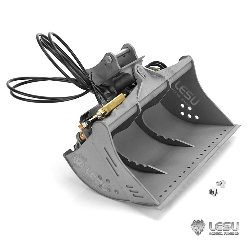 LESU 1/14 simulation hydraulic excavator PC360, wheel excavator, small short tail modified quick-detach metal hydraulic tilt bucket attachment