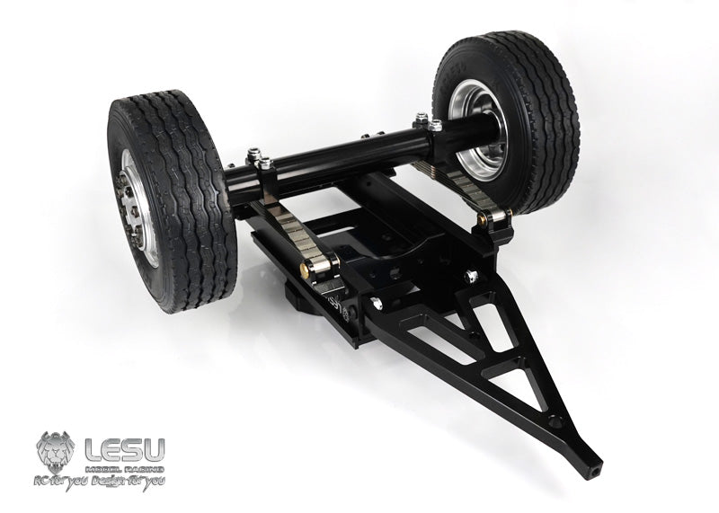 LESU 1/14 RC Truck Transfer Trailer Model Single Axle Trailer Dump Truck Accessories