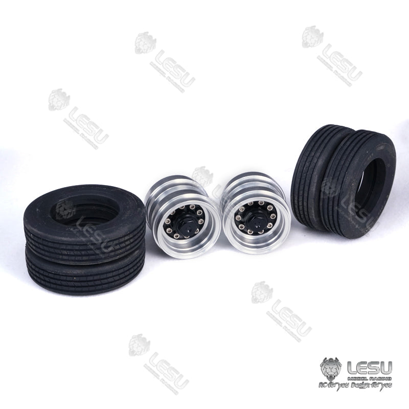 1/14 Truck 52MM Diameter Aluminum Alloy Wheel W-2020 Tamiya Tractor Semi-trailer Trailer DIY Model