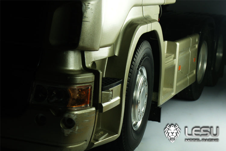 1/14 truck aluminum alloy wheel Tamiya tractor front wheel W-2042 wide tire 20 holes mud head model LESU