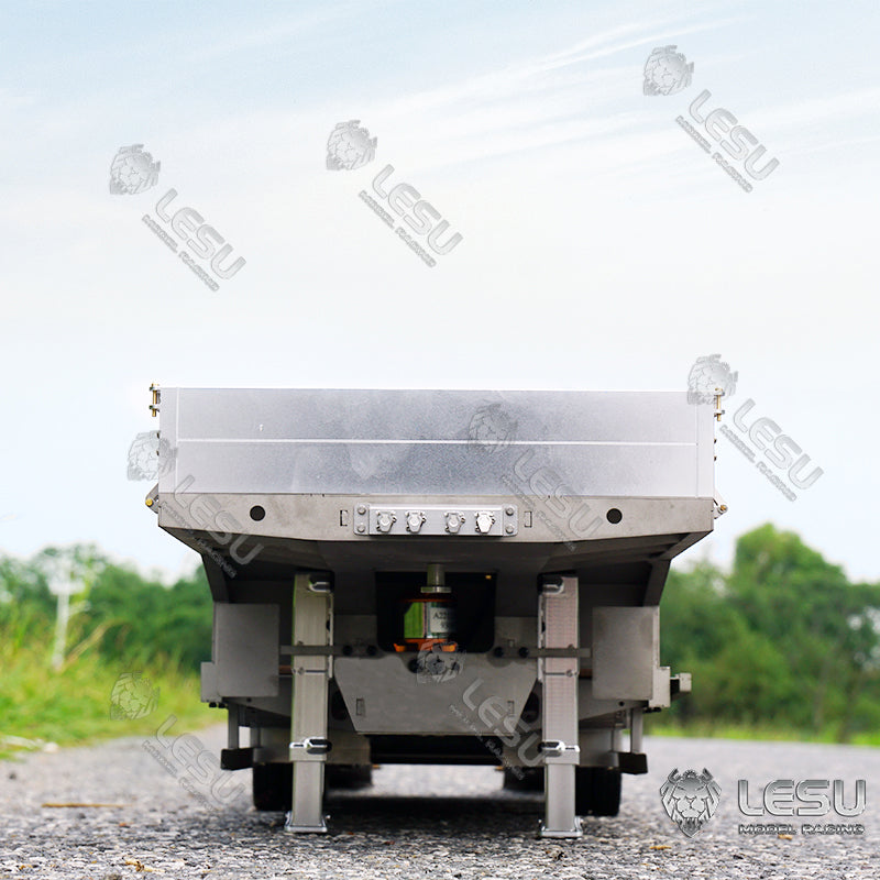LESU 1/14 Tamiya hydraulic lift tailgate engineering trailer high load airbag suspension small wheel semi-trailer LS-A0020