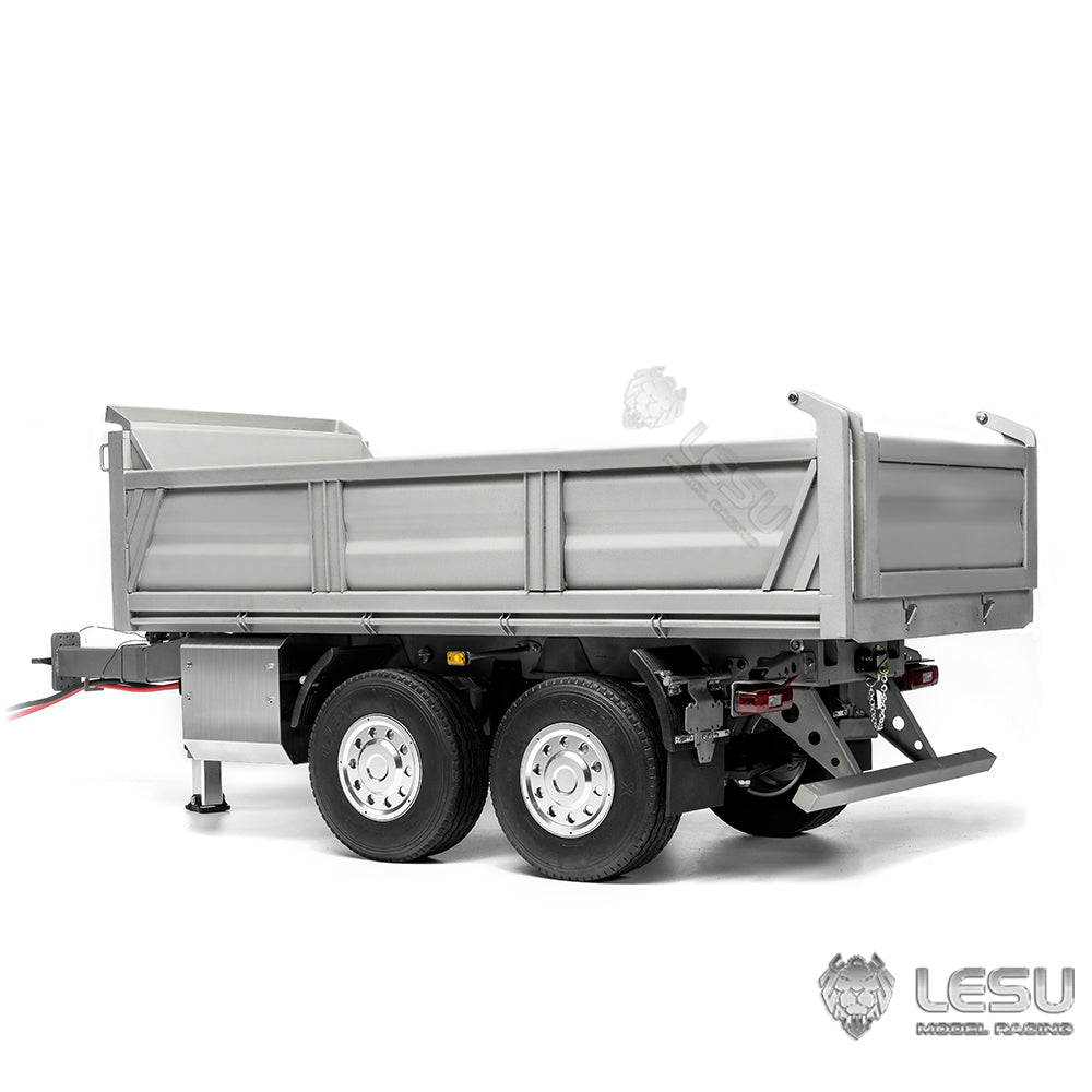 LESU 1/14 dump truck with central hydraulic cylinder lifting CNC bucket LS-A0051-A