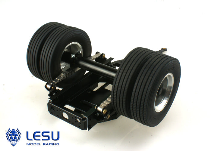 LESU 1/14 RC Truck Transfer Trailer Model Single Axle Trailer Dump Truck Accessories