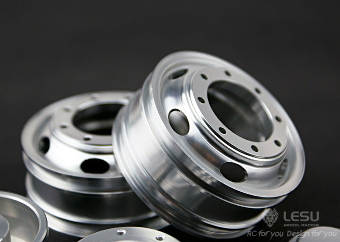 1/14 truck front axle wheel hub W-2009 narrow tire aluminum alloy wheel hub Tamiya tractor mud head model LESU