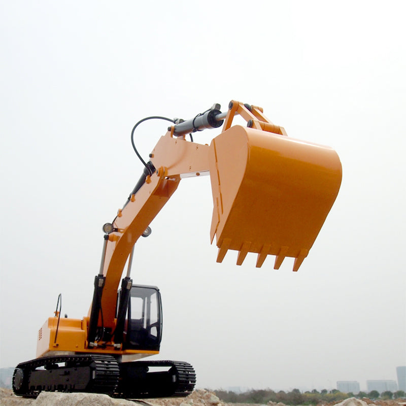 JDMODEL 1/12 24KG JDM-1 RC Hydraulic Metal Excavator Engineering Model Toy Lighting System i6s Remote Control