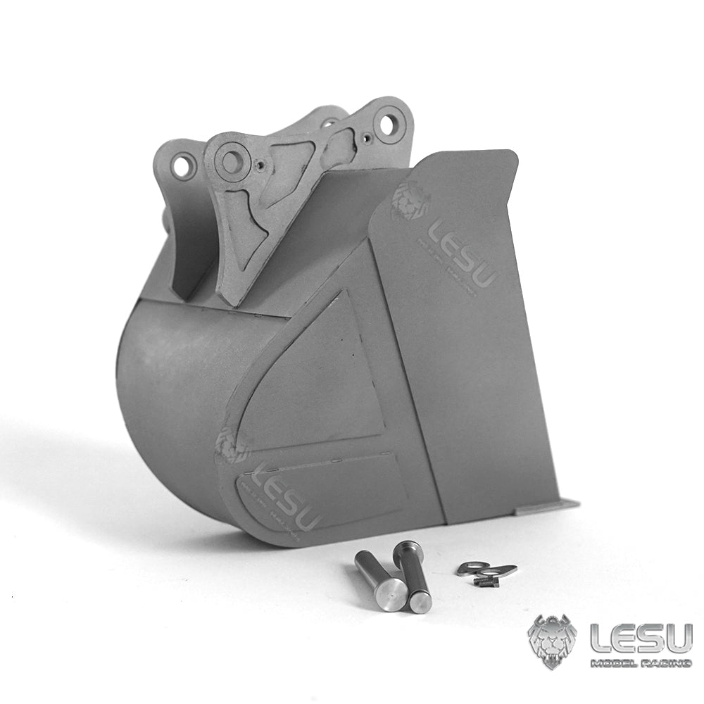 LESU 1/14 Engineering Machinery Model Excavator ET35 Modified Quick-Removal Metal Trapezoidal Bucket Attachment