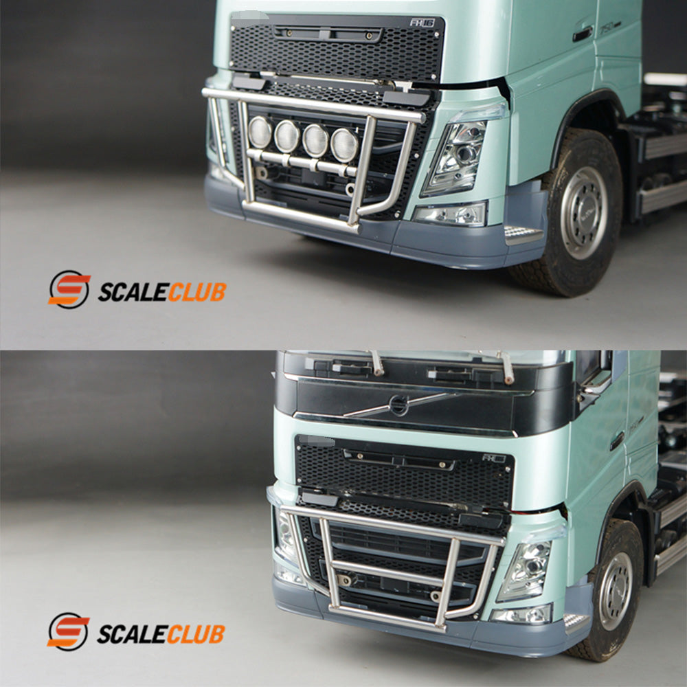 Scaleclub Model for Tamiya LESU 1/14 RC Truck Model Toy Metal Front Bumper with Light Upgrade Parts or DIY Modified Parts