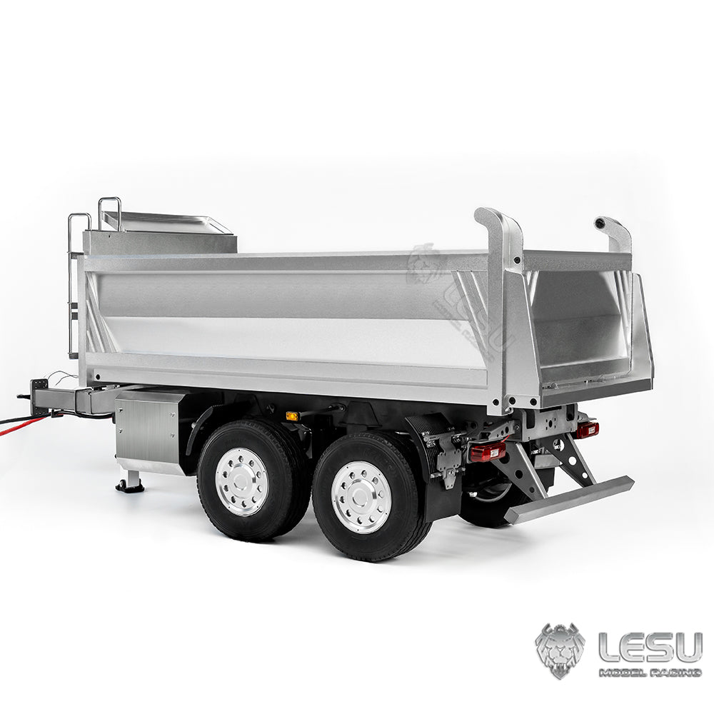 LESU 1/14 full trailer dump truck trailer CNC bucket center hydraulic cylinder lifting LS-A0051-C