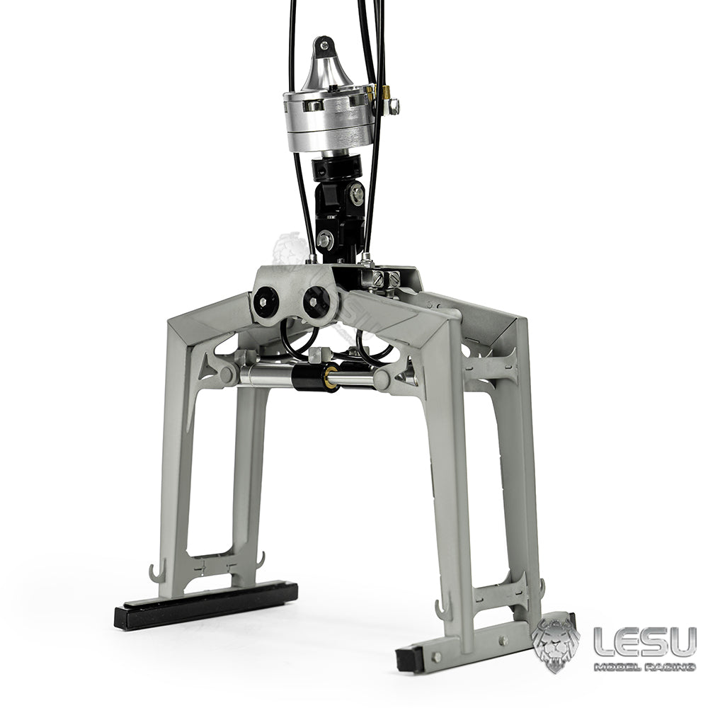 LESU 1/14 Truck Remote Control Model Metal Toy Hydraulic Roll-on/Roll-off Crane Full Unloading Truck LS-A0047 Brick Clamp