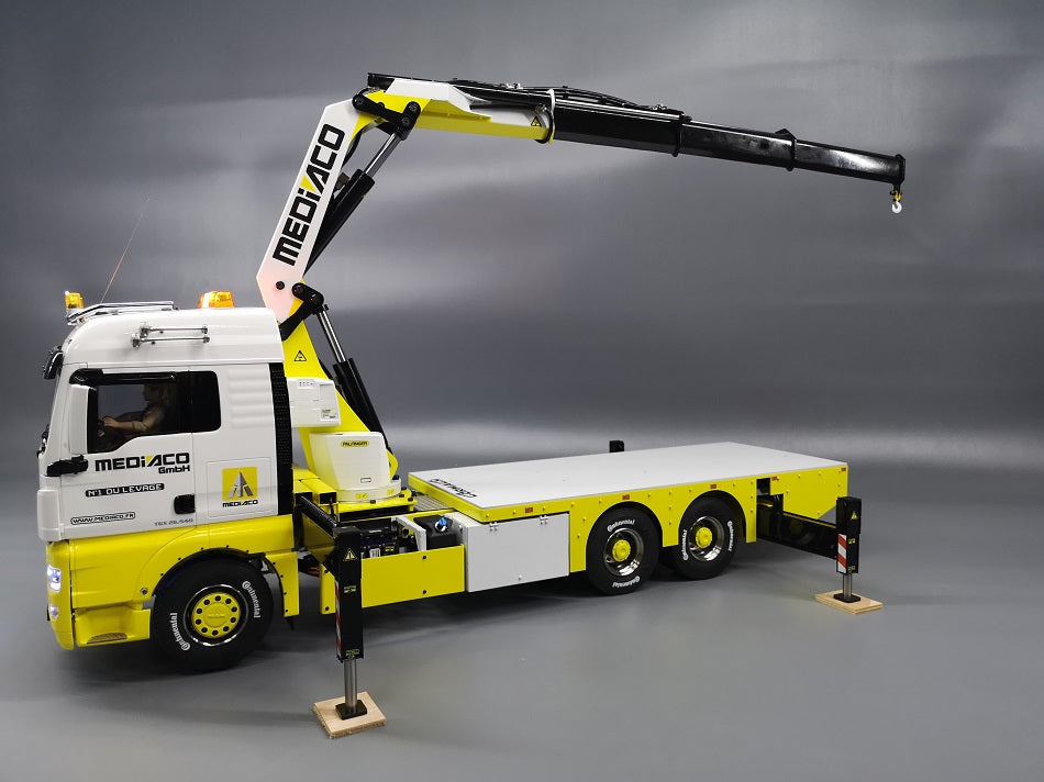 JX Model PK40002EH Truck-Mounted Crane for Tamiya 1/14 RC Hydraulic Construction Machinery Towing Truck Model Upgrade Parts