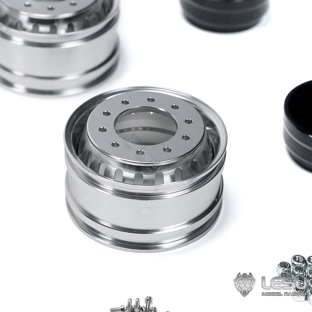1/14 truck model toy aluminum alloy simulation front wheel hub W-2018-C modified Tamiya accessories LESU