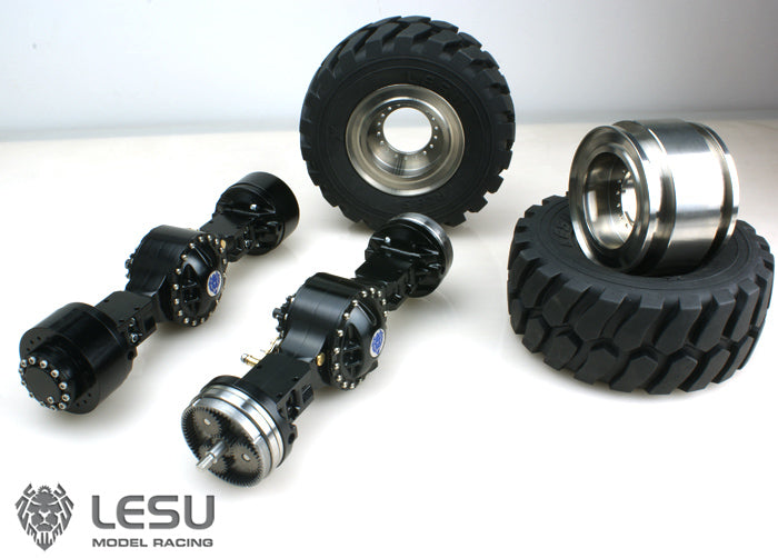 LESU 1/16 loader engineering vehicle RD-2001 lock differential axles wheel side planetary reduction axles modification model