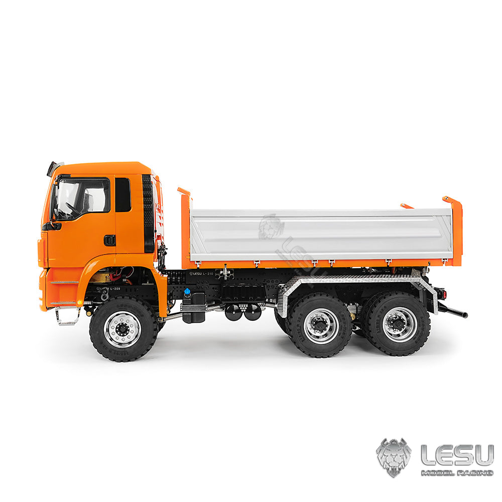 LESU 1/14 hydraulic three-way dump truck toy full drive 6X6 high torque dump truck