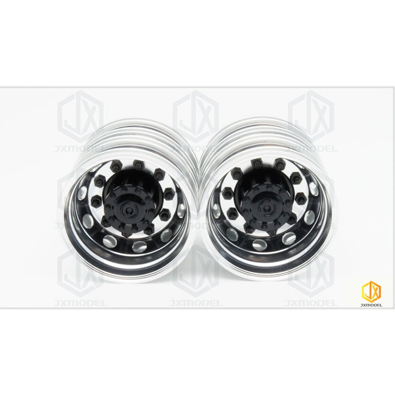 JXmodel Tamiya 1/14 tractor truck dump truck metal narrow wheel hub 10 small round hole aluminum alloy rim