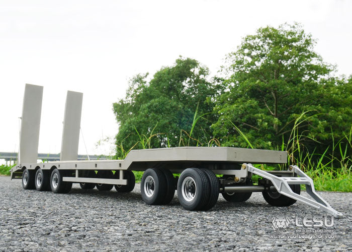 LESU 1/14 Tamiya tractor truck dump truck metal small wheel full trailer engineering trailer LS-A0001