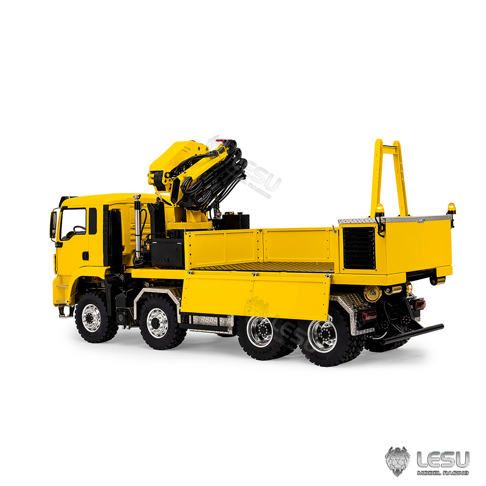 LESU 1/14 Truck MAN TGS 8*8 Ballast Bucket Truck Crane Fully Unloaded Roll-off Truck LS-Z0109