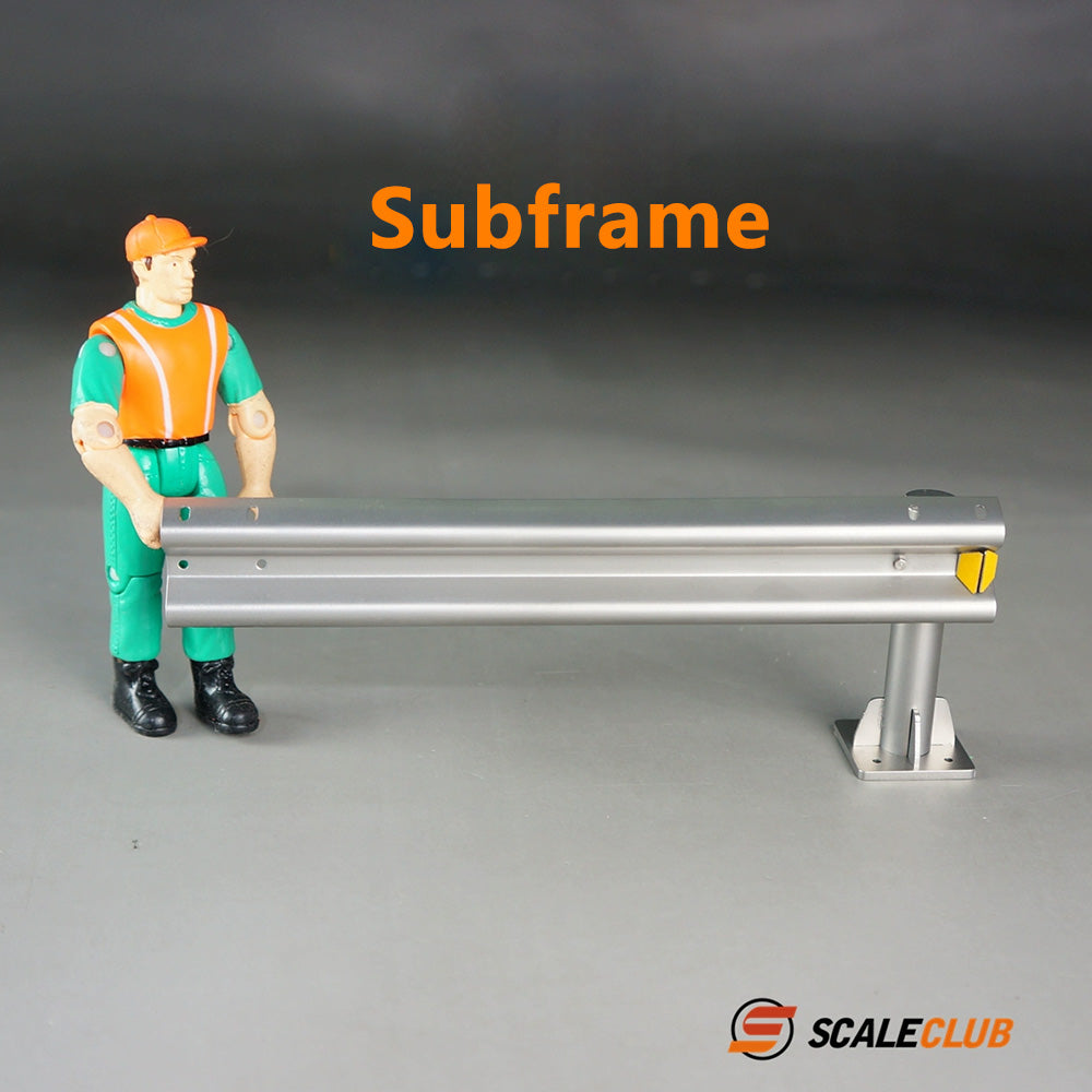 Scaleclub Model Simulation Metal Highway Guardrail Decoration for 1/14 Tractor Truck 1/10 Climbing Vehicle Model Scene Use