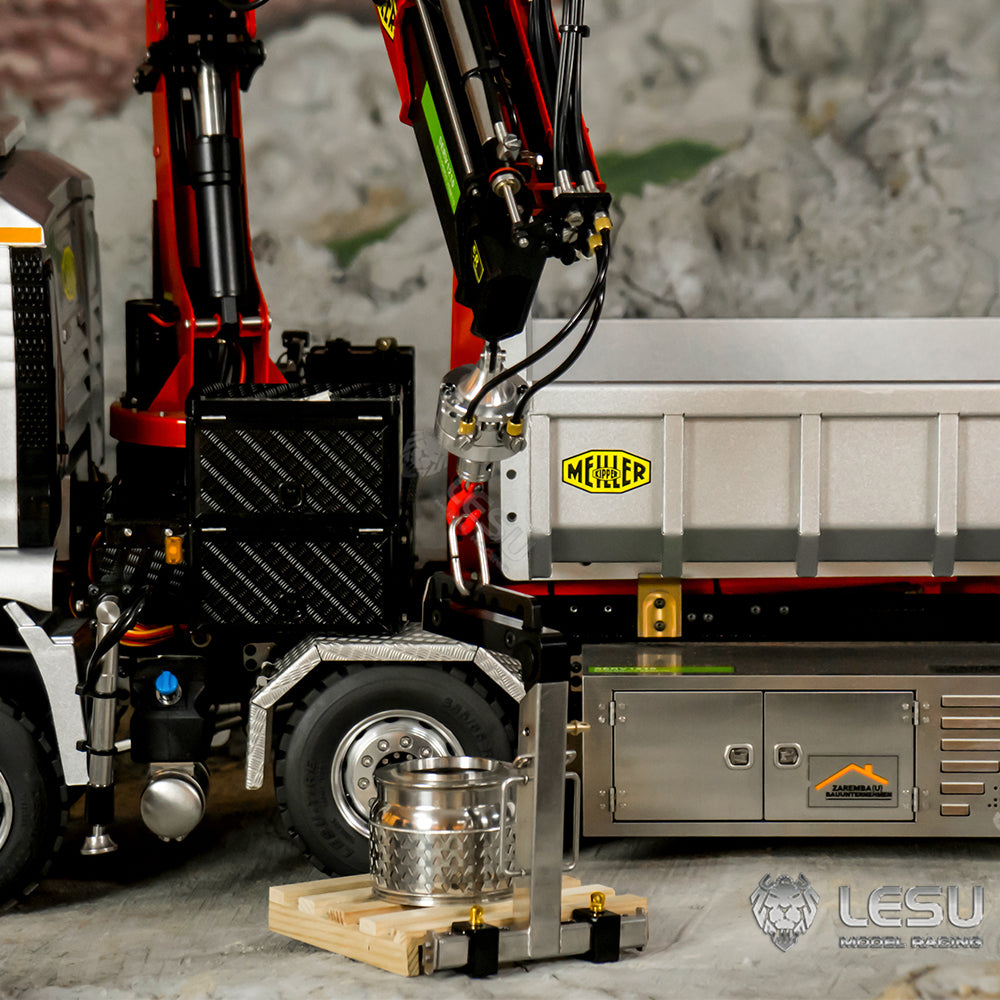 LESU 1/14 Truck Remote Control Model Toy Full Metal Truck Crane Upgrade Parts Hydraulic Rotary Accessories
