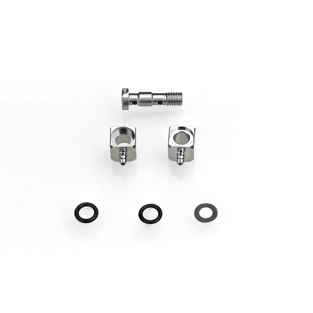 LESU modified stainless steel precision elbow double outlet M3 nozzle suitable for nylon 2*1mm oil pipe