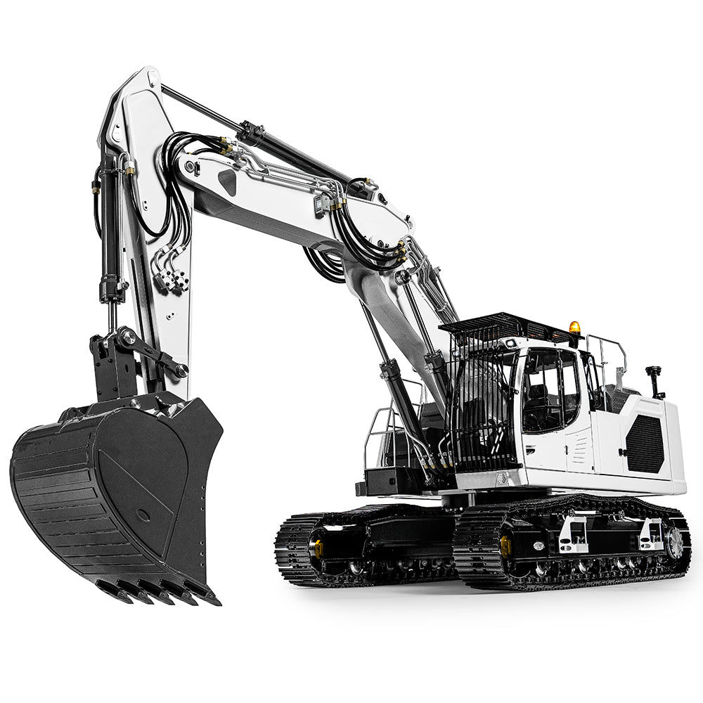 LESU 1/14 Engineering Remote Control Hydraulic Model Toy CNC 7-way Directional Valve Excavator Yellow Aoue-945 Three-section Arm