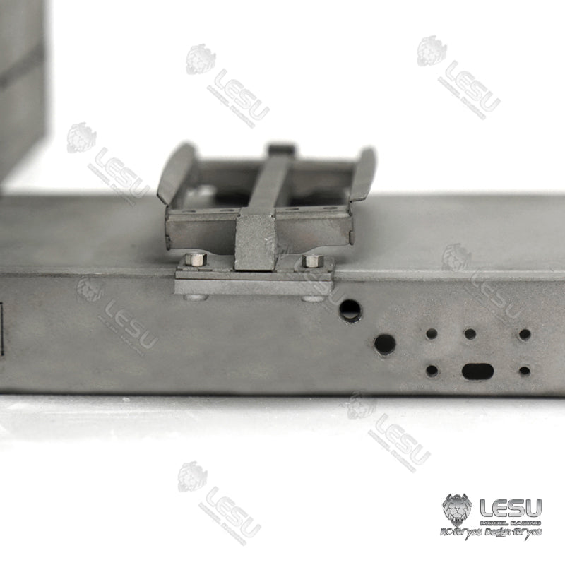 LESU 1/14 Tamiya Volvo FH16 truck model toy truck flatbed wood loaded tree cargo compartment with LED lights and winch