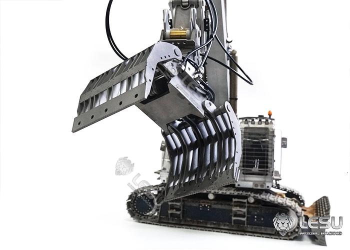 LESU 1/14 engineering vehicle model toy full metal hydraulic excavator modification upgrade quick release hydraulic gripper attachment