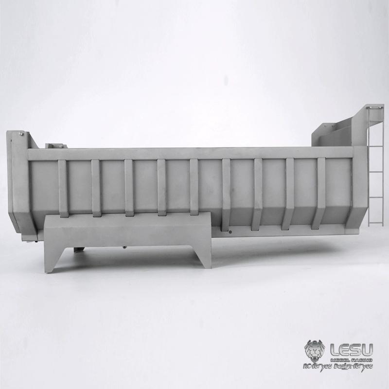 LESU 1/14 Tamiya Truck Model 8X8 Center Cylinder Dump Truck Bucket Stainless Steel Bucket LS-A0003