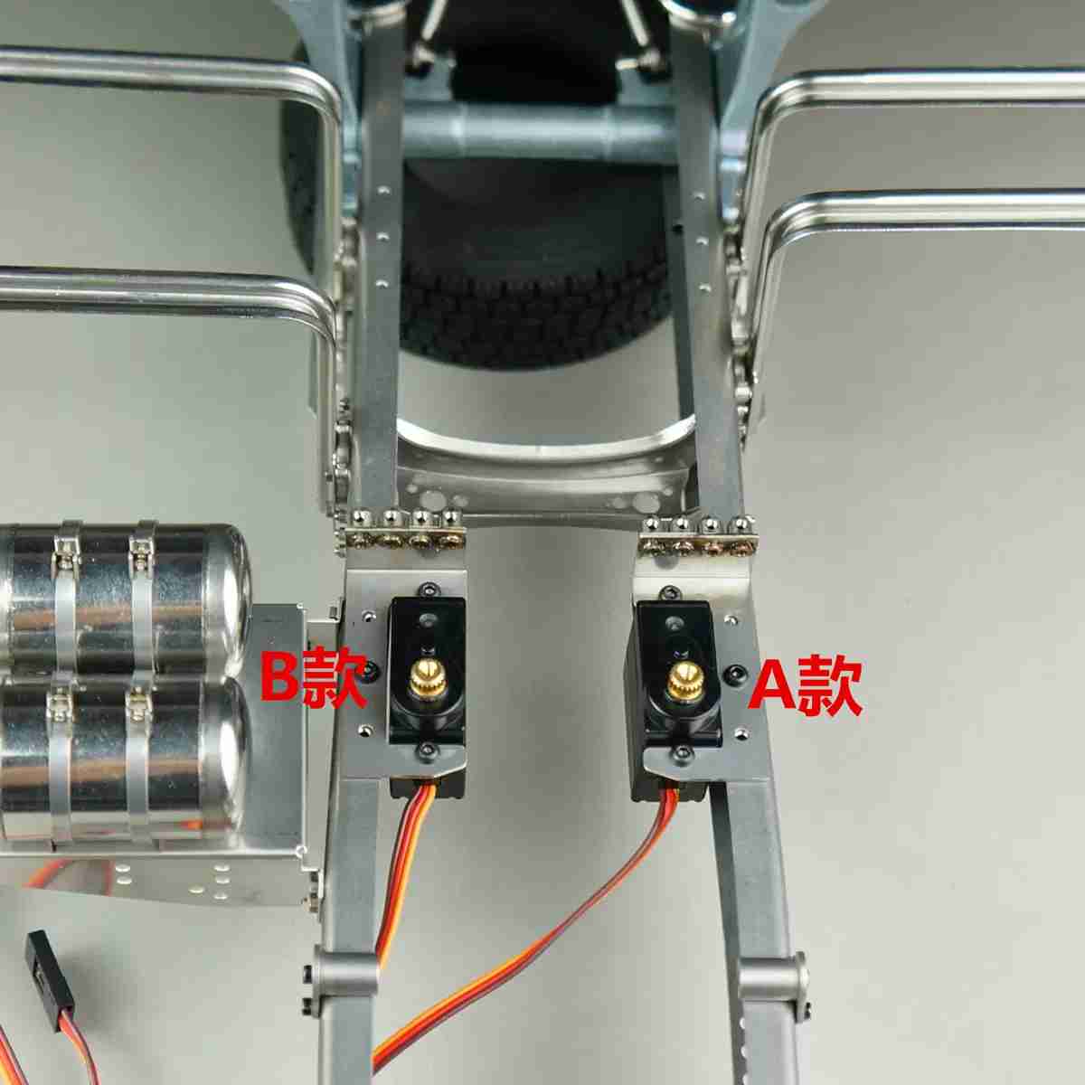 Scaleclub Vertical 2 in 1 Locking Differential Cable Servo Mount A B Type for RC Tamiya LESU 1/14 Trailer Truck Dump Truck