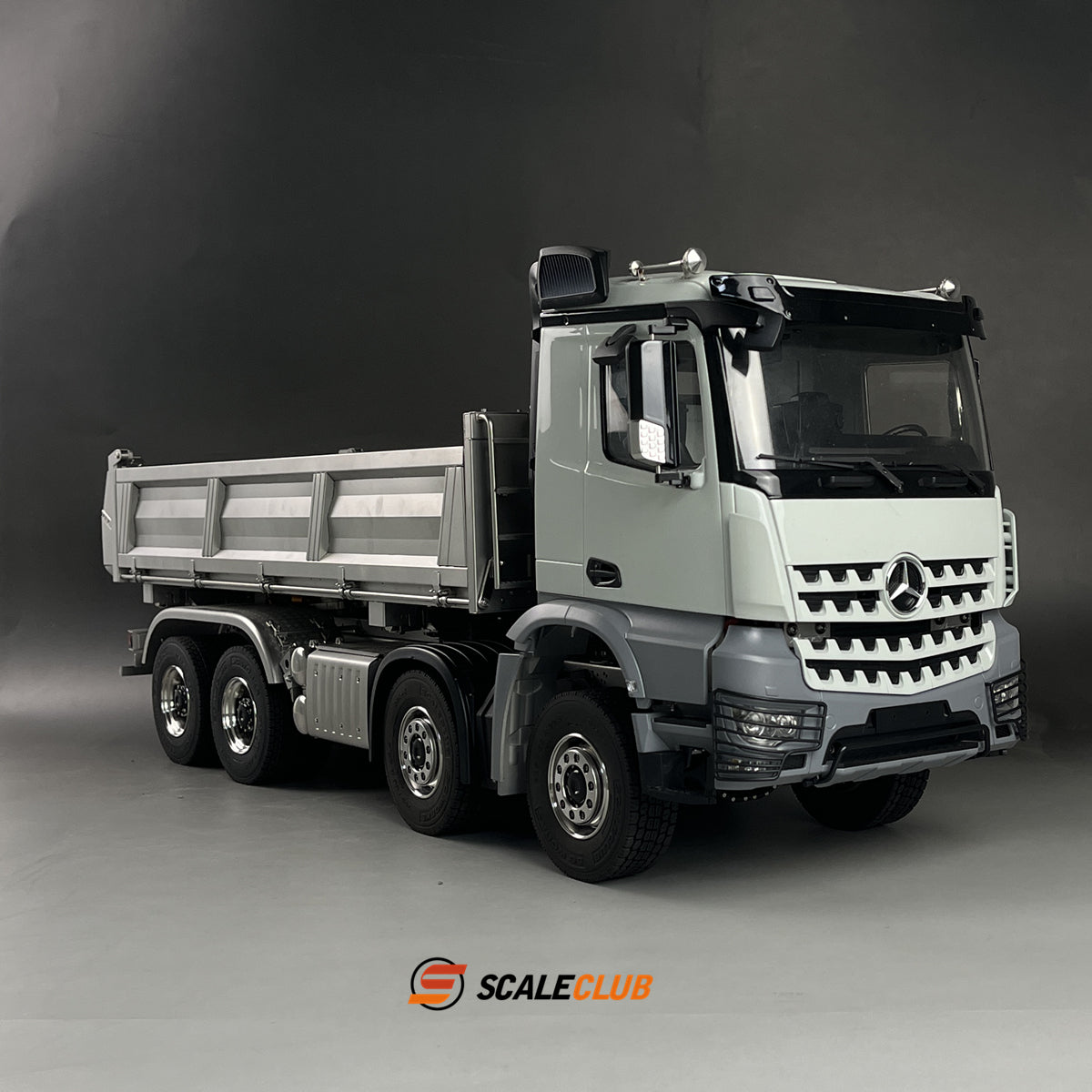 Scaleclcub Model RC 1/14 Mercedes Arocs 8x8 3-way Hydraulic Dump Truck Model