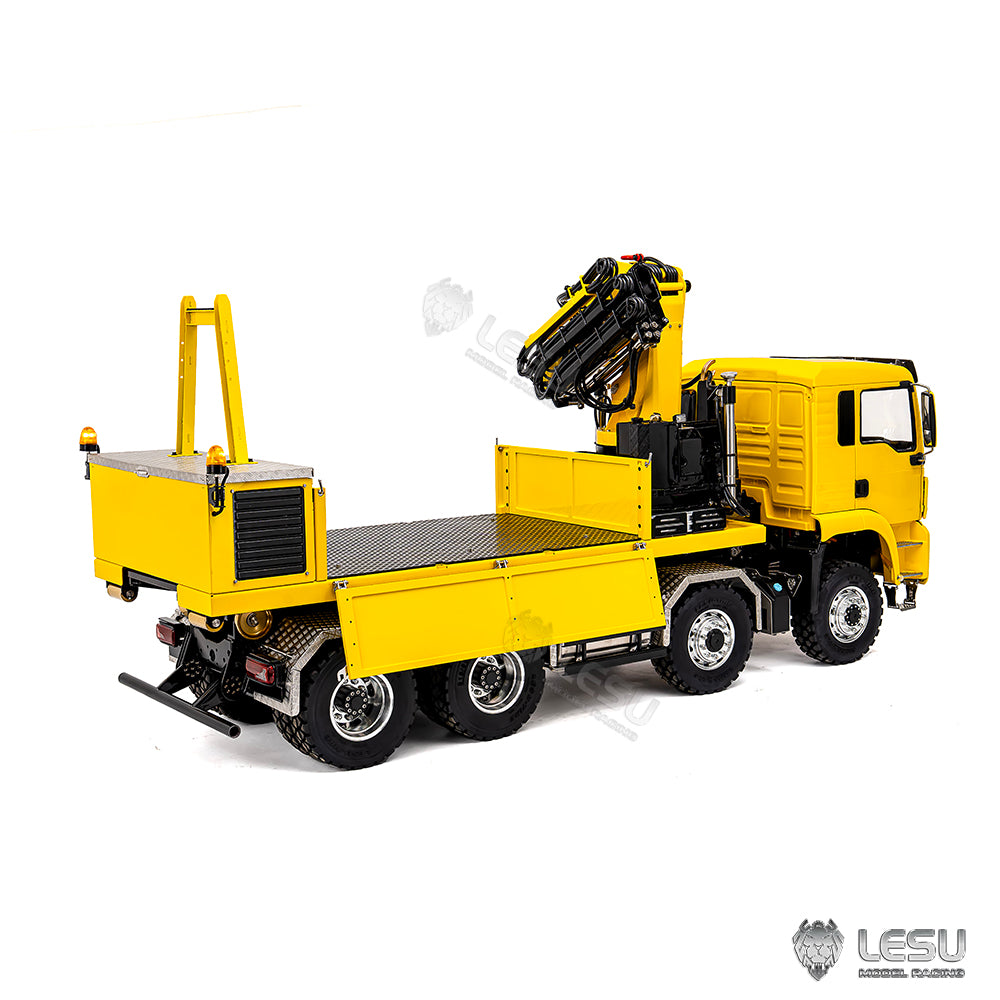 LESU 1/14 Truck MAN TGS 8*8 Ballast Bucket Truck Crane Fully Unloaded Roll-off Truck LS-Z0109