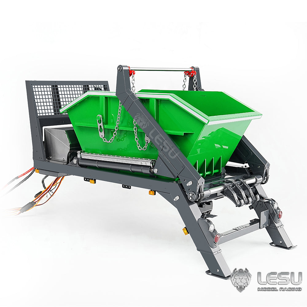 LESU 1/14 Truck 4*4 Hydraulic 4 Valve Rocker Tipper Loader High-end Neat Integrated Welded Copper Pipe