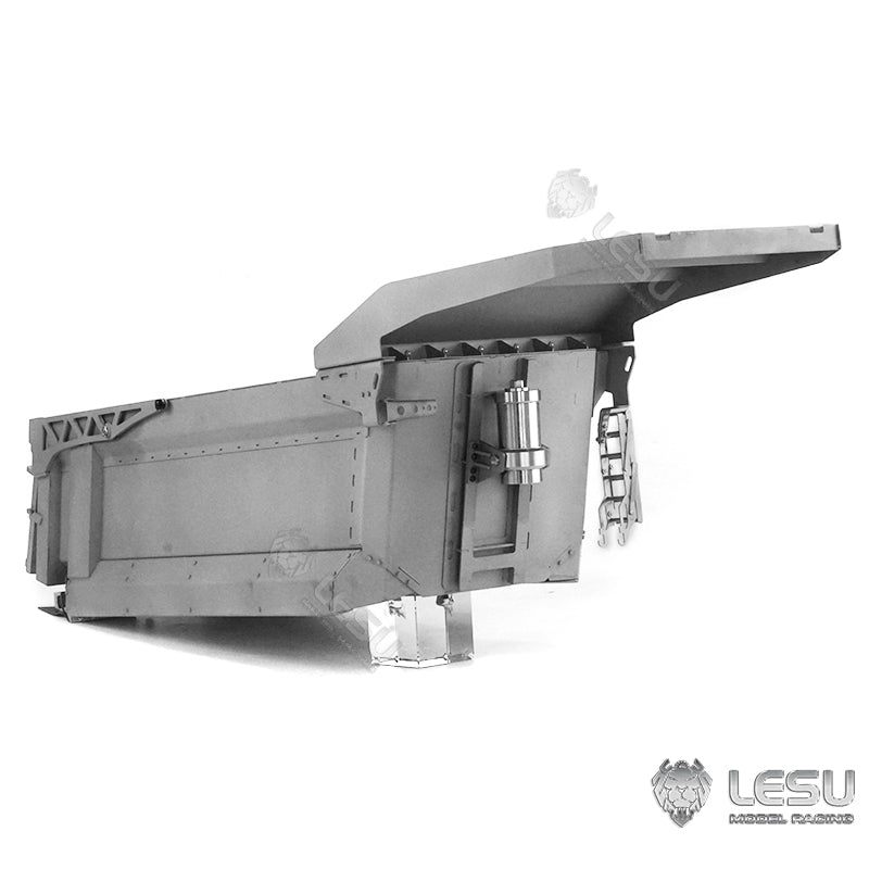 LESU 1/14 Tamiya truck remote control model toy hydraulic front cylinder 8*8 dump truck modified metal container
