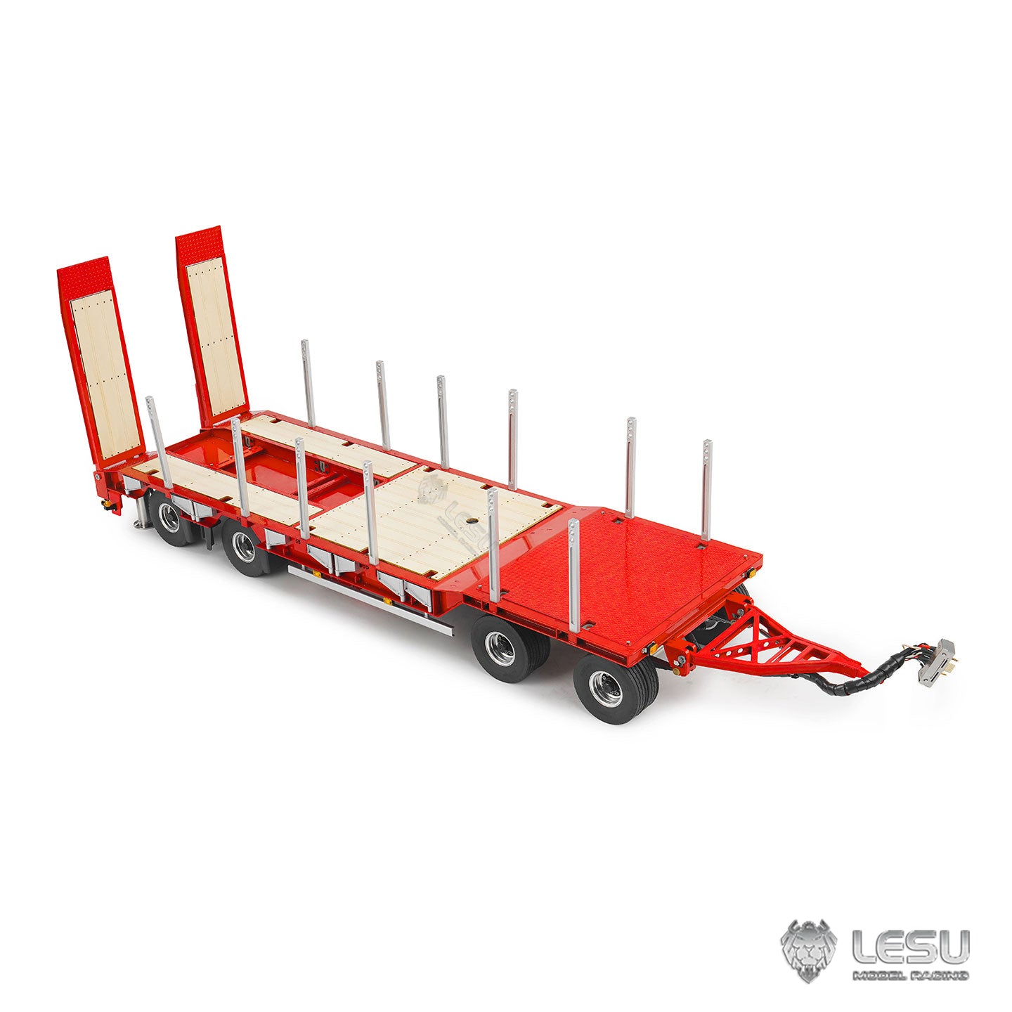 LESU 1/14 Hydraulic Engineering Trailer Small Wheel Trailer LS-A0049 Suitable for Tamiya Dump Truck Heavy Duty Tractor